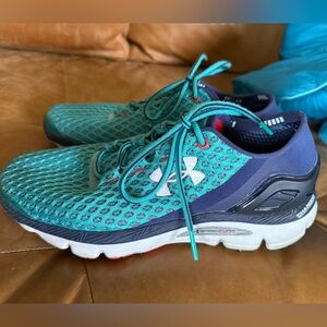 Under Armour Speedform Gemini Womens Teal/Blue Running Shoes Sneakers Size 9